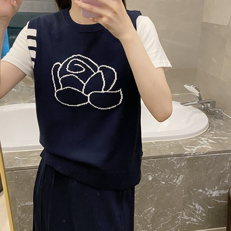 Chest flower vest Women's vest