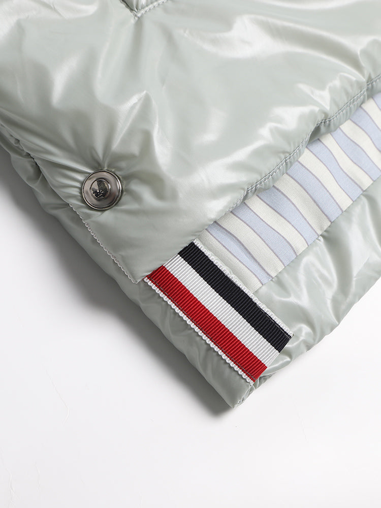 Unisex Shiny Colorblock Baseball Collar Vest THOM TREND