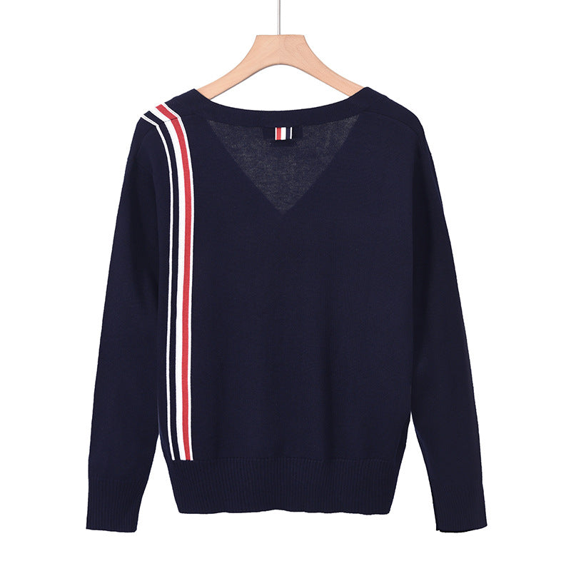 2025SSS Four-stripe wool cardigan THOM TREND