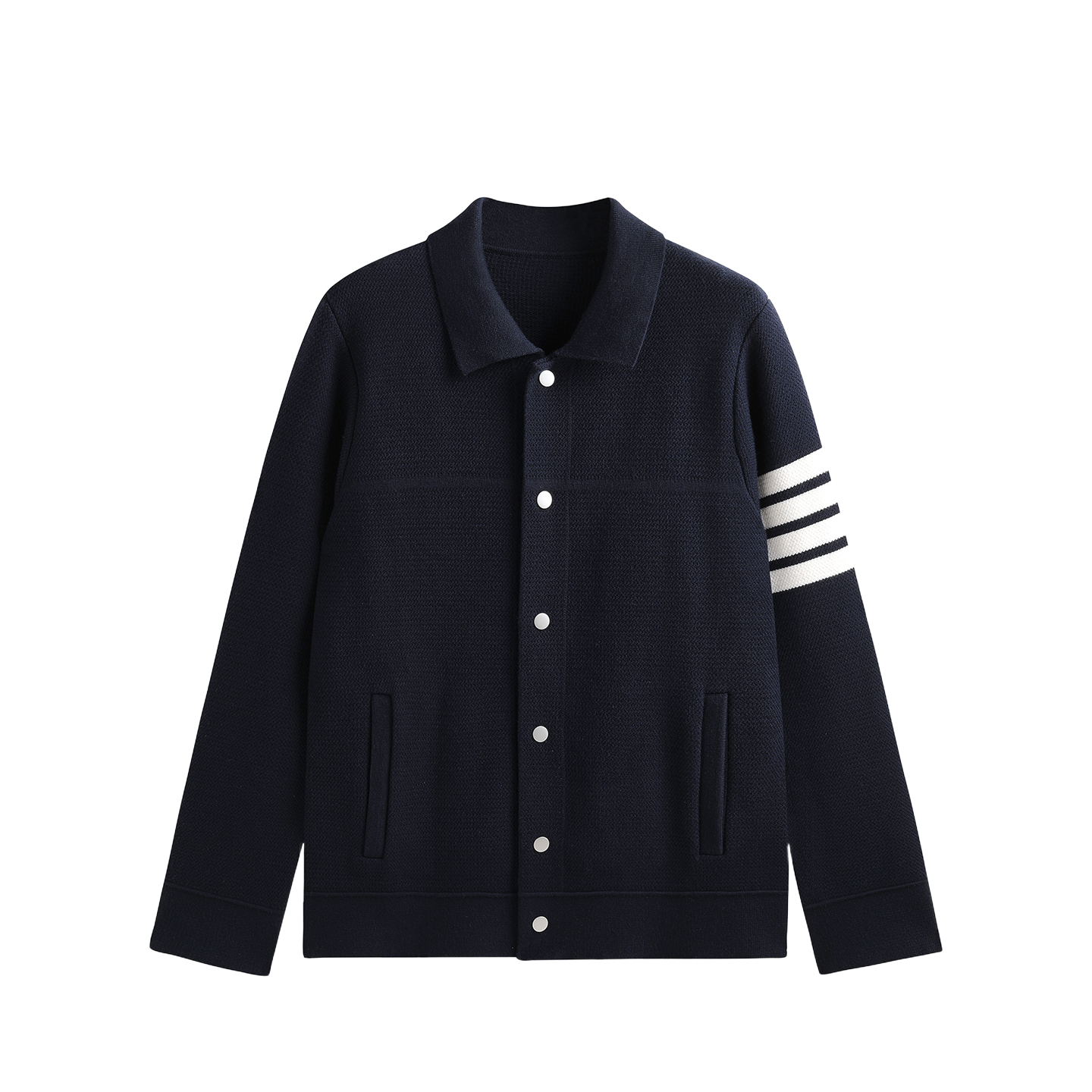 2025SS Polo collar knitted jacket THOM TREND