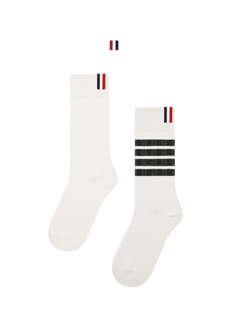 Dark striped four-stripe stockings THOM TREND