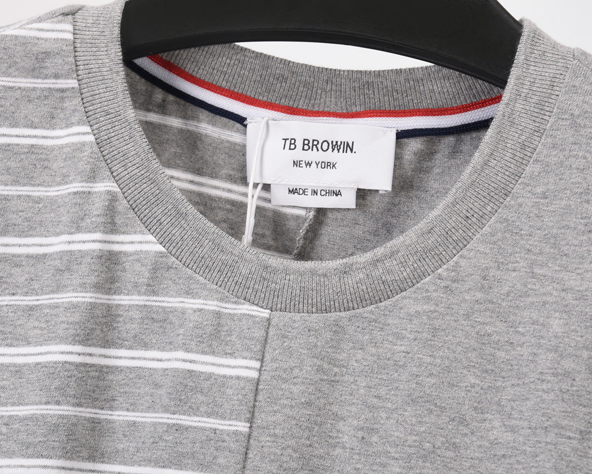 Unisex Striped Short Sleeve T-Shirt（副本） THOM TREND