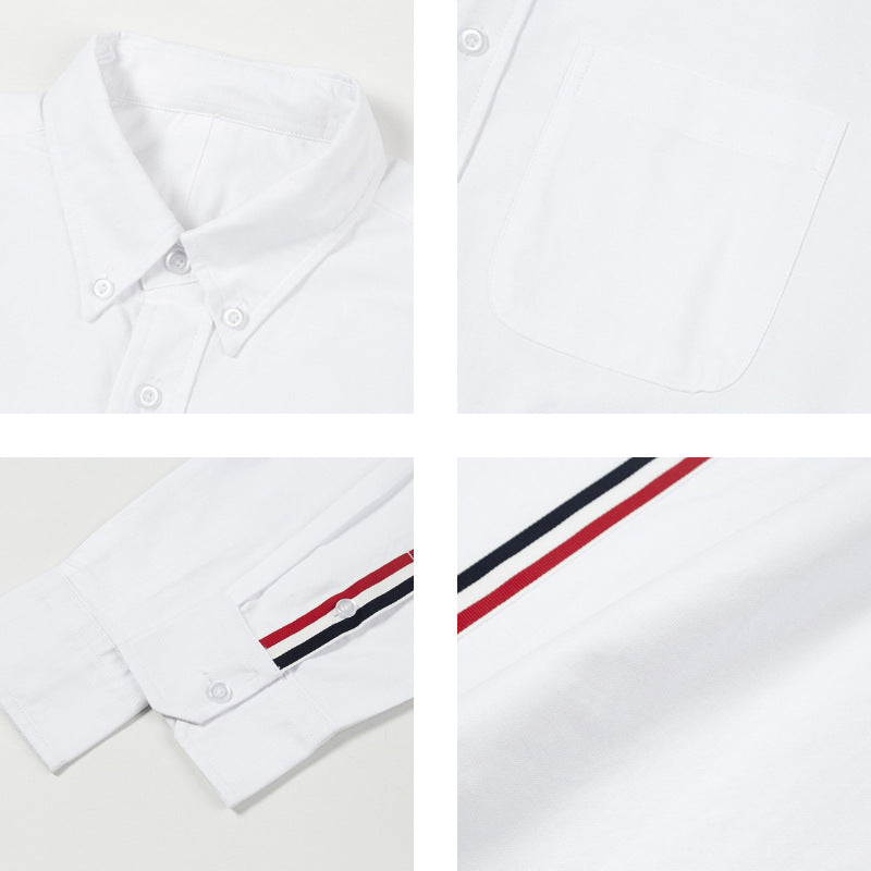 White shirt with webbing cuffs THOM TREND