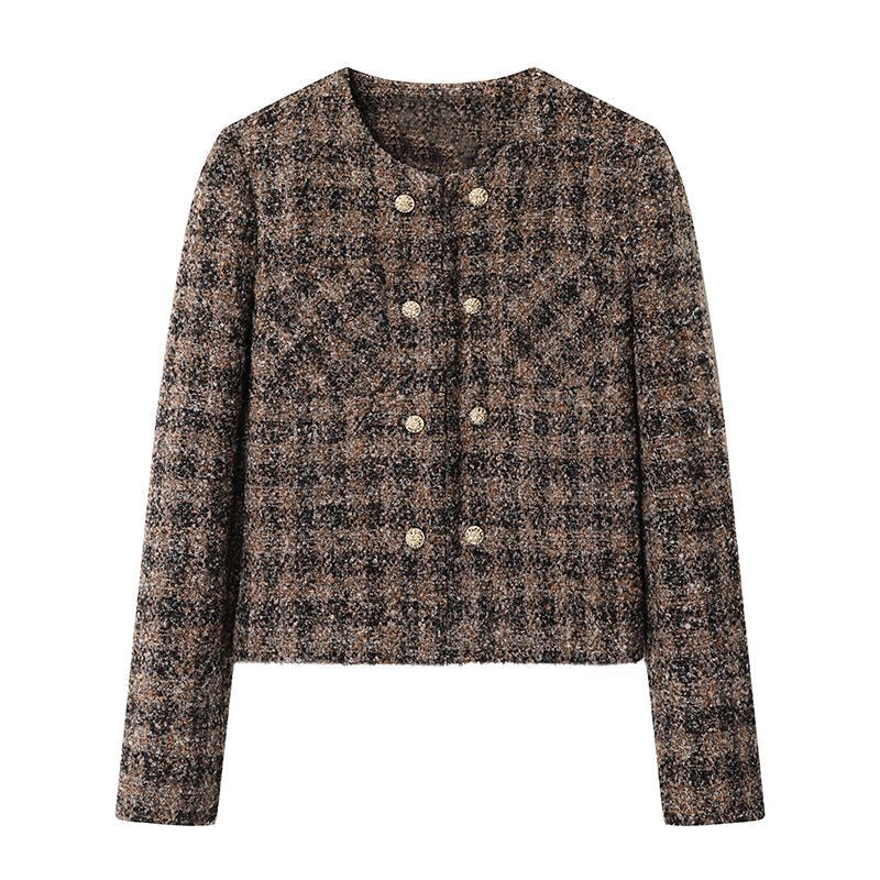 2025SS Plaid short jacket + skirt THOM TREND