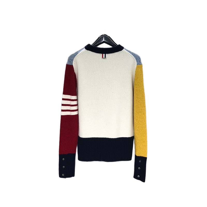 2025SS Unisex color-blocked sweater THOM TREND