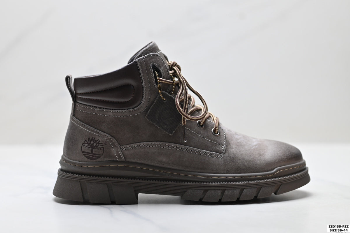 Timberland Dark Brown Leather Mid Outdoor Boot - right-facing side profile main image
