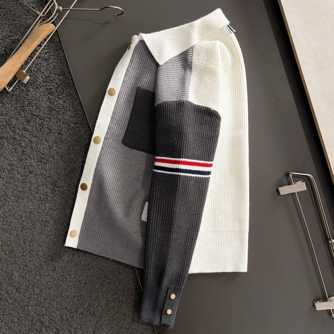 Color-blocked cardigan THOM TREND