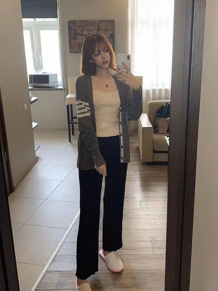 Unisex V-neck thin cardigan THOM TREND