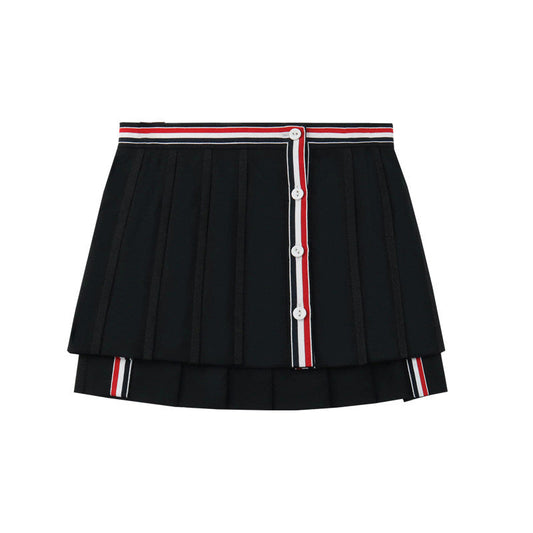 Women's Wool Pleated A-Line Mini Skirt THOM TREND