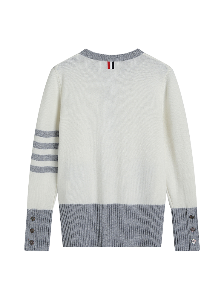 2025S Women's perforated jacket with placket THOM TREND