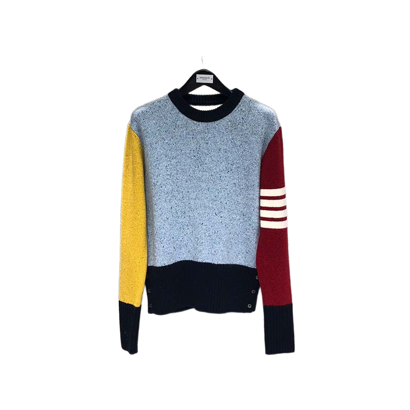 2025SS Unisex color-blocked sweater THOM TREND
