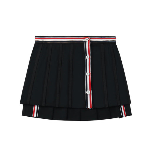 2026SS Women's Wool Pleated A-Line Mini Skirt