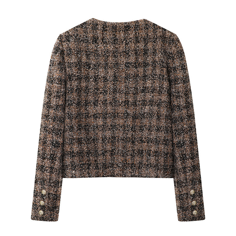 2025SS Plaid short jacket + skirt THOM TREND