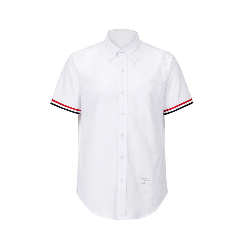 Men's zipper short sleeve shirt（复制） THOM TREND