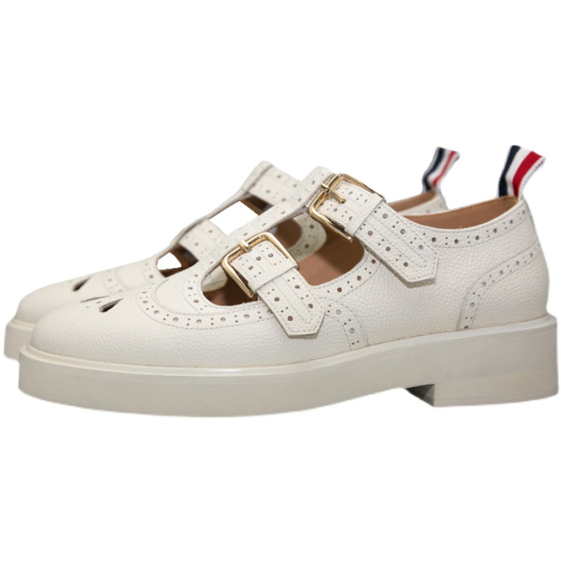 Women's hollow leather shoes THOM TREND