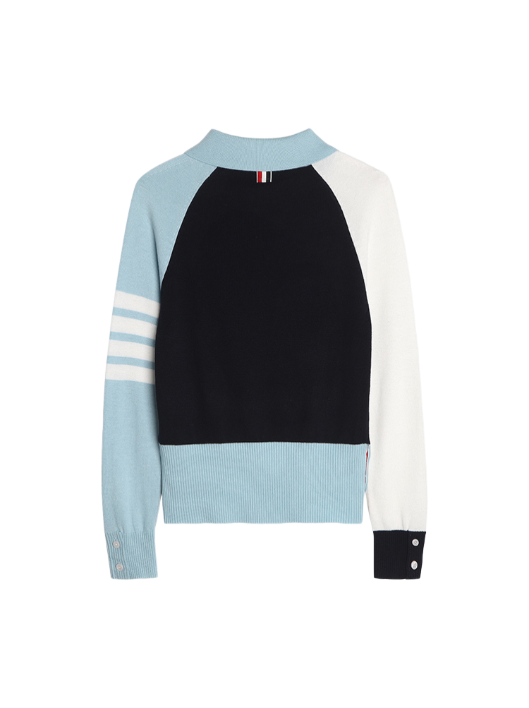 THOM Lapel color-block wool sweater THOM TREND