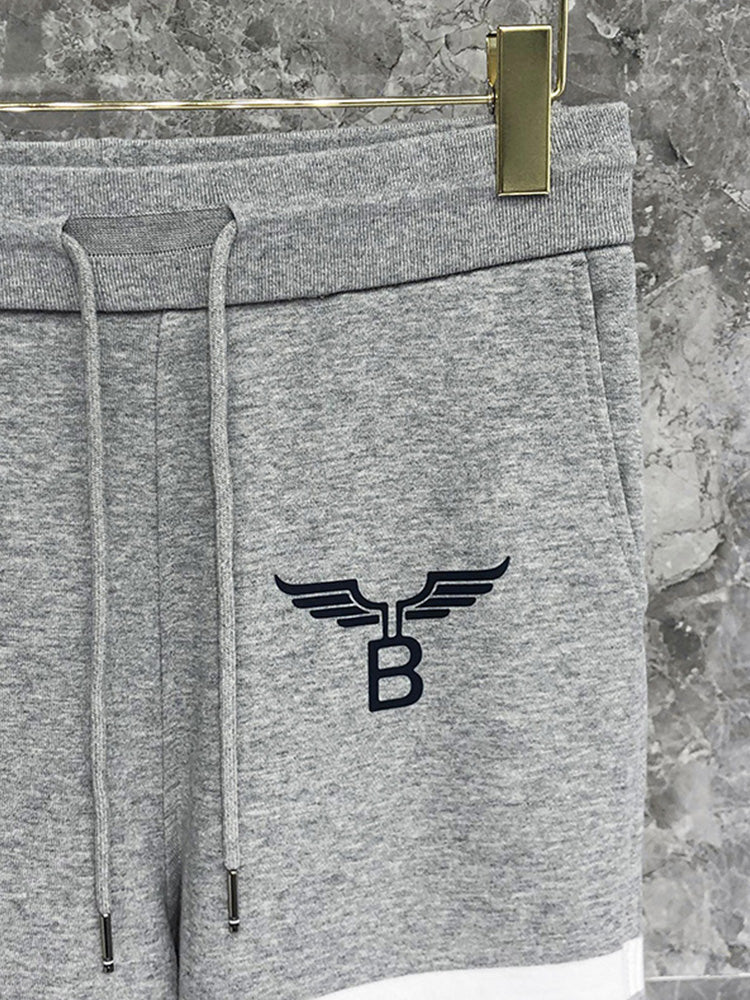 Letter-print yarn-dyed shorts THOM TREND