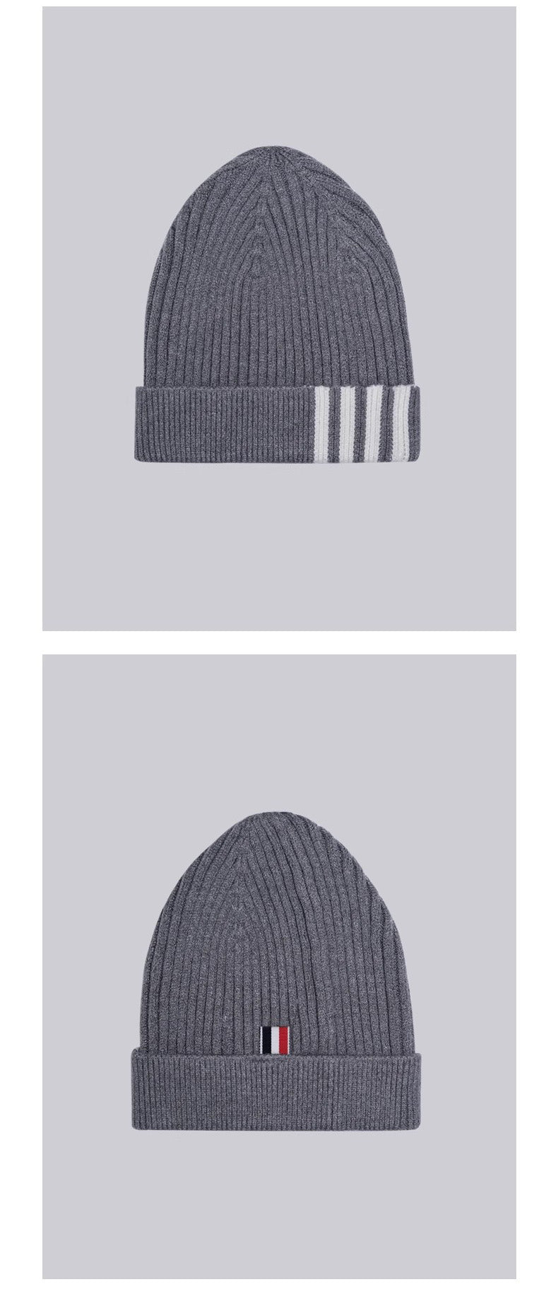 Unisex four-stripe knitted hat THOM TREND