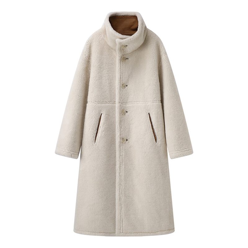 2025SS One-piece double-sided pure wool fur coat THOM TREND