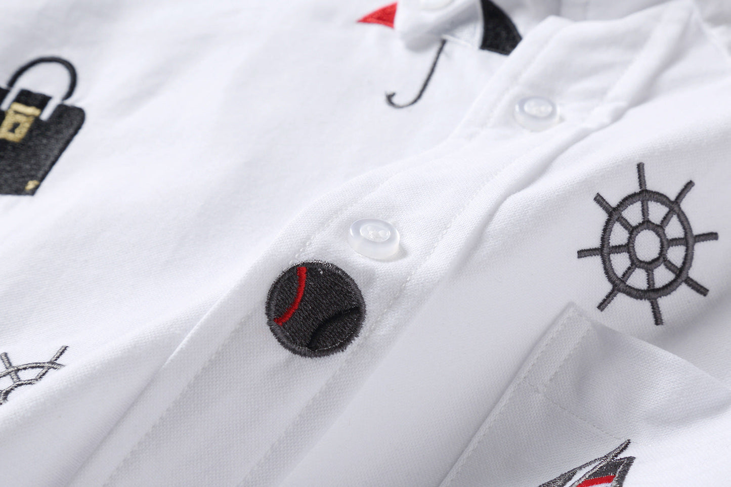 Men's four-stripe inner placket shirt（副本） THOM TREND