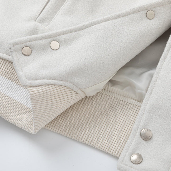 Off-White White Multicolor Patch Varsity Jacket for Men