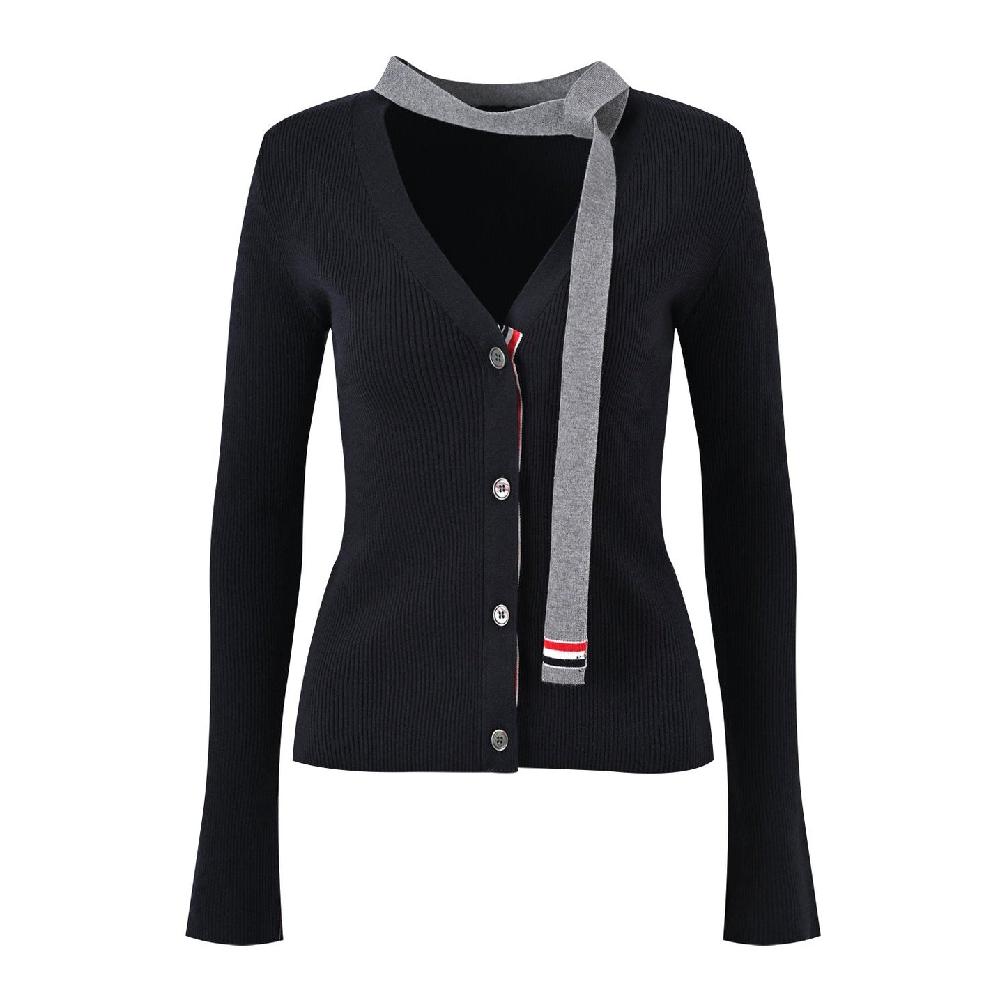 Ribbon knitted cardigan