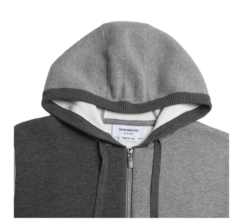 Spring and Autumn Colorblock Hooded Jacket THOM TREND