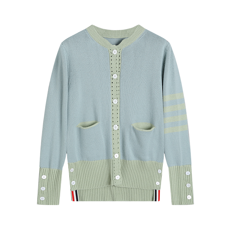 2025S Women's perforated jacket with placket THOM TREND