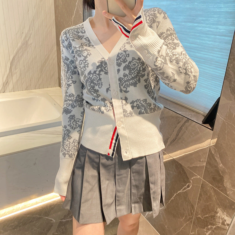 Colorblock wool knit cardigan（副本） THOM TREND