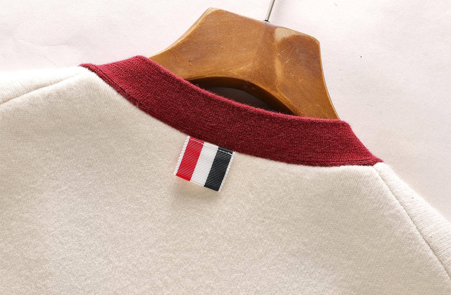 2025SS  Contrast color rugby cardigan THOM TREND