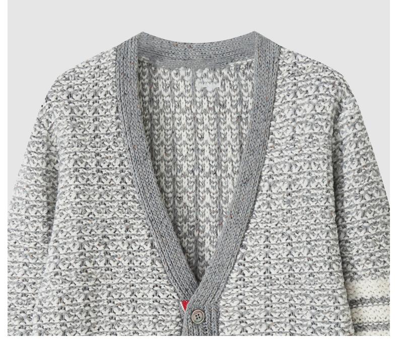 Unisex Snowflake Chunky Knit Sweater Jacket THOM TREND