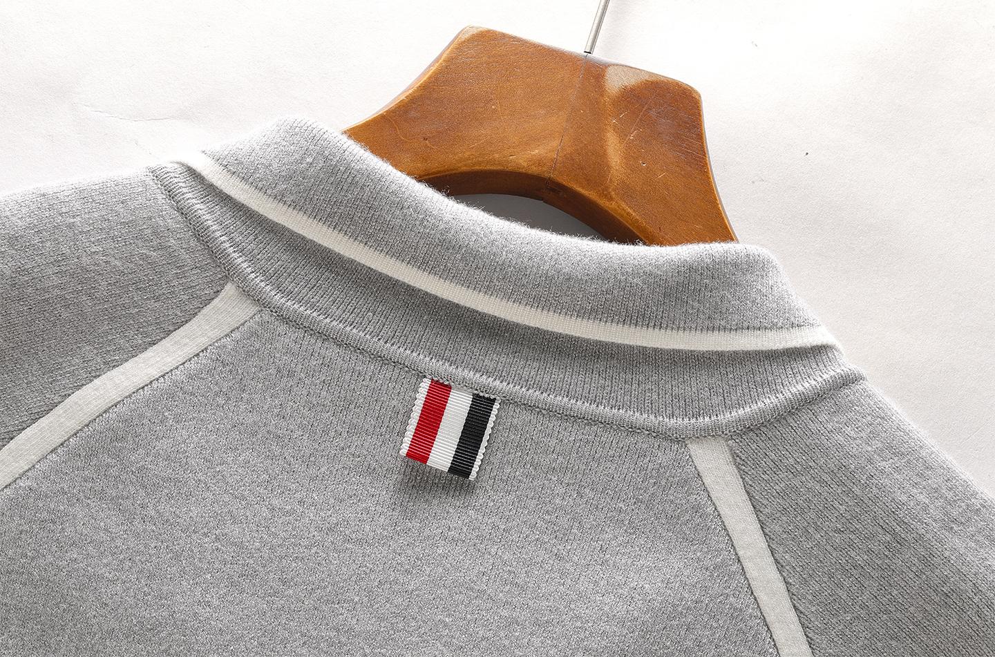 2025SS  Suit collar mid-length knitted jacket THOM TREND