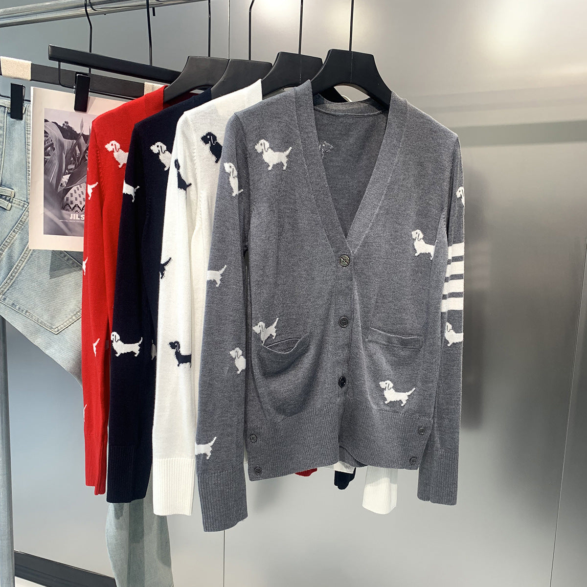Women's Puppy Embroidered Cardigan（副本） THOM TREND