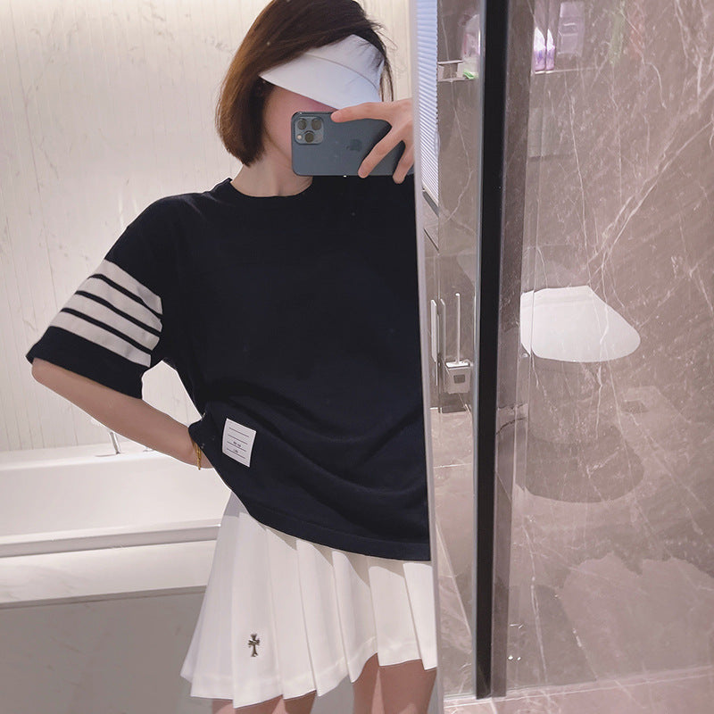 Round neck loose T-shirt