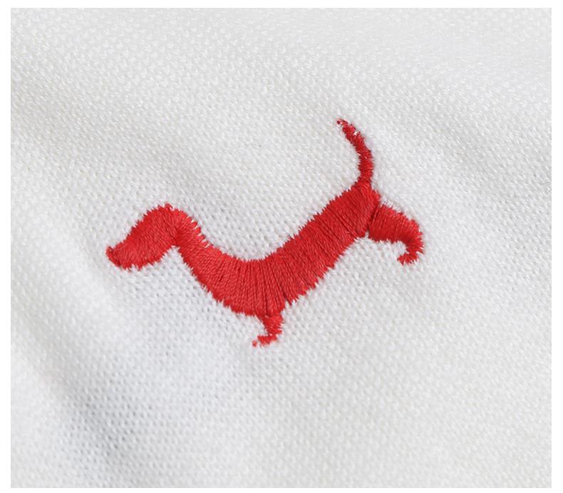 2025SS Women's Puppy Embroidered T-shirt THOM TREND