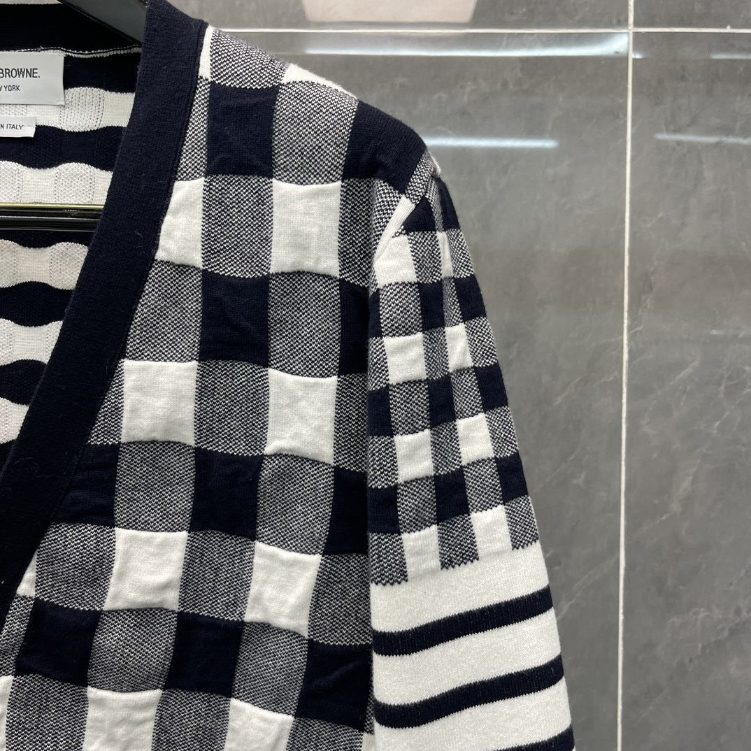 2025SS  Checkerboard cardigan THOM TREND