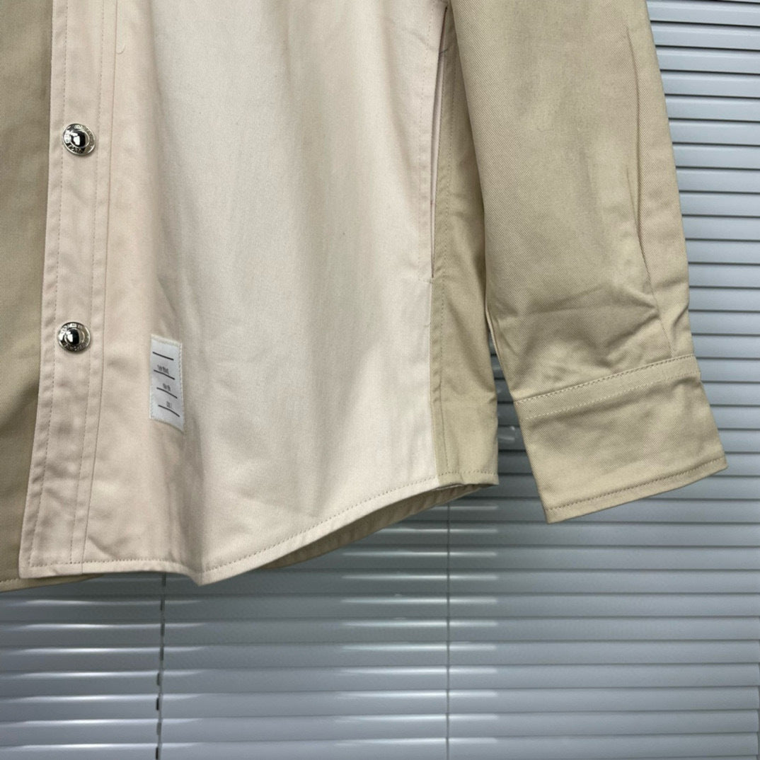 2025SS contrast lapel shirt jacket THOM TREND