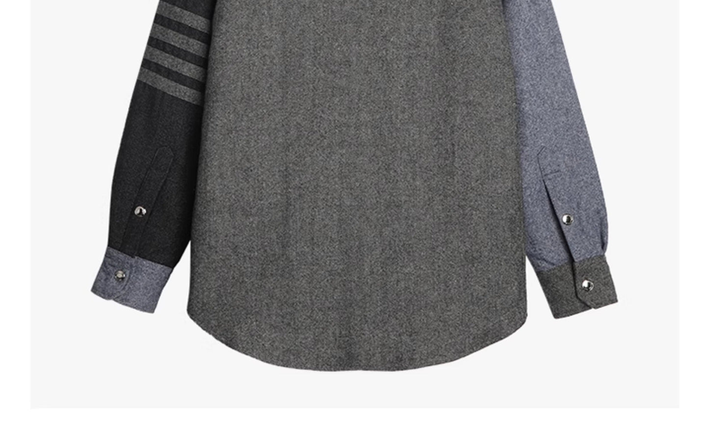 denim patchwork shirt THOM TREND