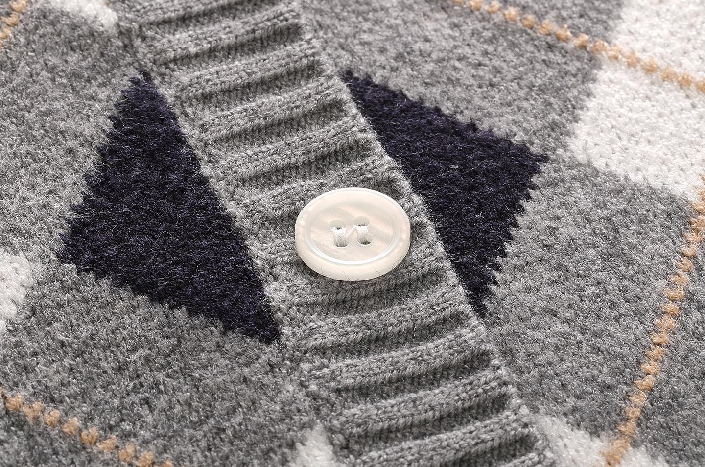 2025SS Diamond check cardigan THOM TREND