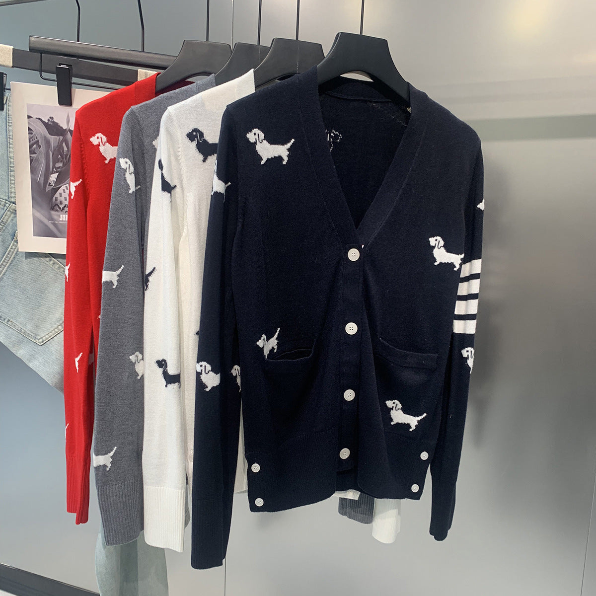 Women's Puppy Embroidered Cardigan（副本） THOM TREND