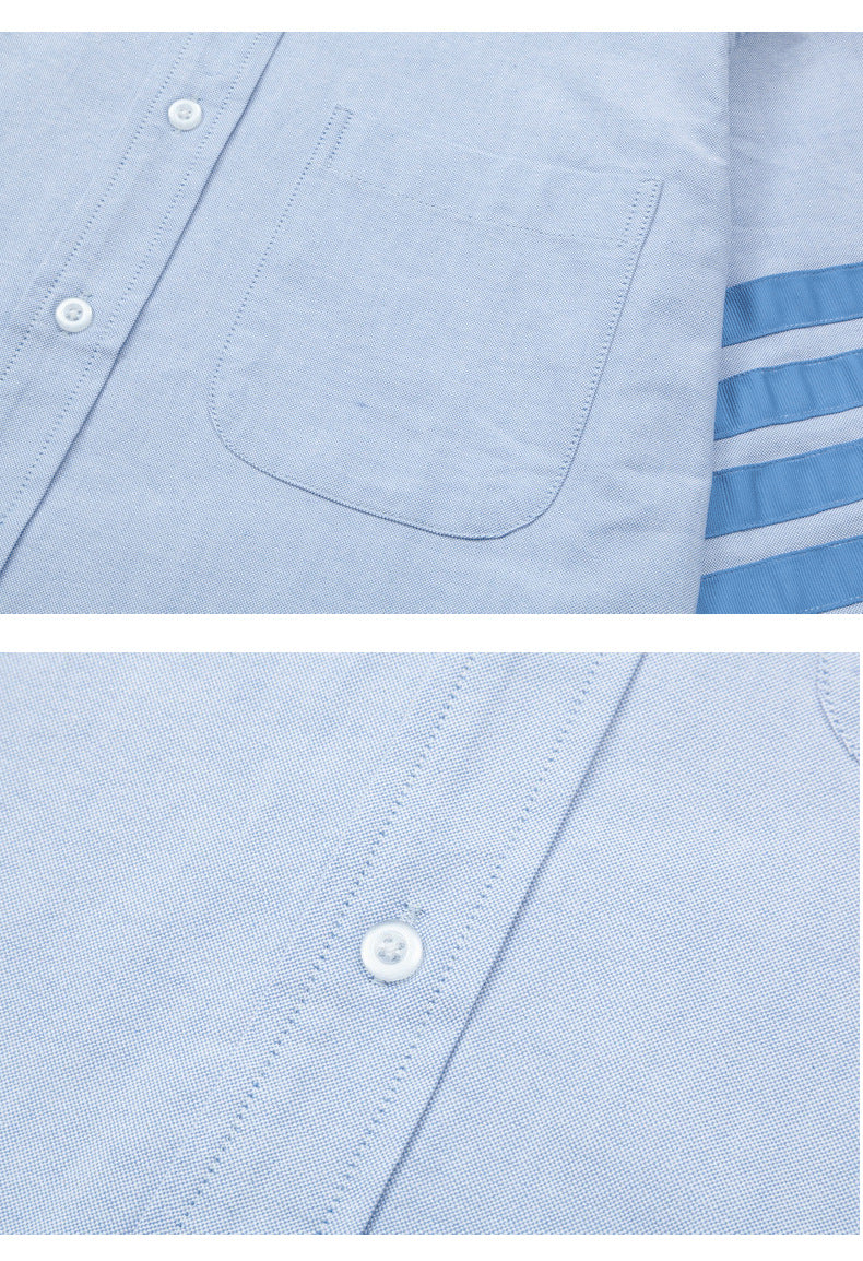 Double Sleeve Patches Contrast Shirt（副本） THOM TREND
