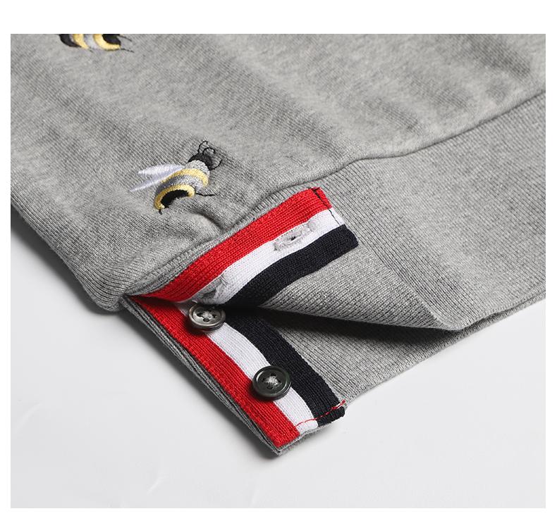 Bird and Bee Embroidered Zip-Up Hooded Cardigan（副本） THOM TREND