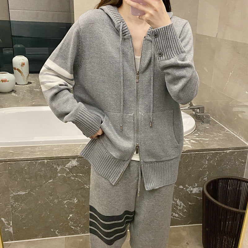 2025SS Cutout Flower Hooded Zip-Up THOM TREND