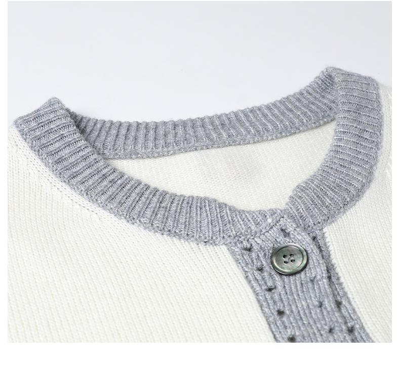 2025S Women's perforated jacket with placket THOM TREND