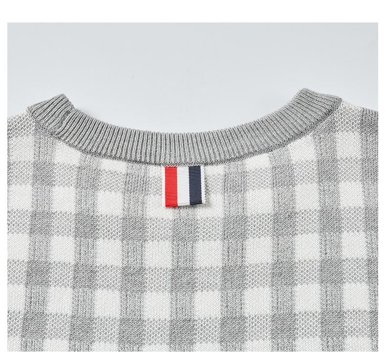 2025SS  Colorblock plaid vest THOM TREND