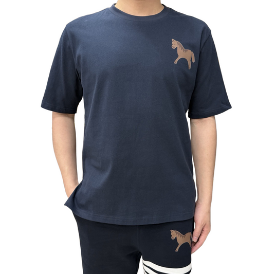 Four-Bar Crew Neck Short Sleeve T-Shirt THOM TREND