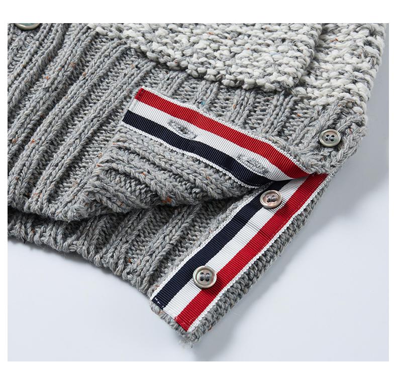 Unisex Snowflake Chunky Knit Sweater Jacket THOM TREND