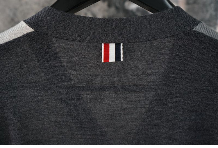 Colorblock Thin Cardigan THOM TREND
