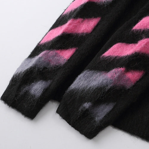 Off-White Men's Pink Blue Arrow Knit Sweater product detail 8