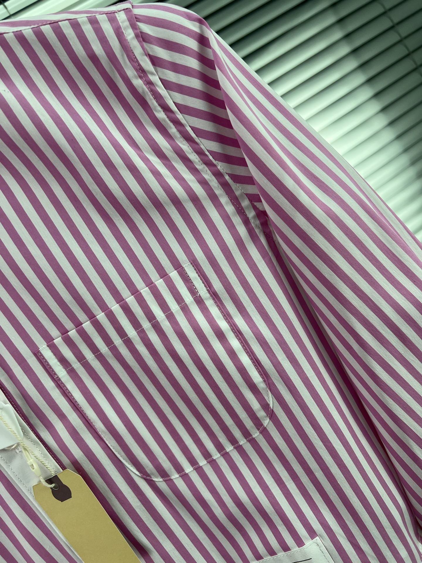 2025SS  striped long-sleeved shirt THOM TREND